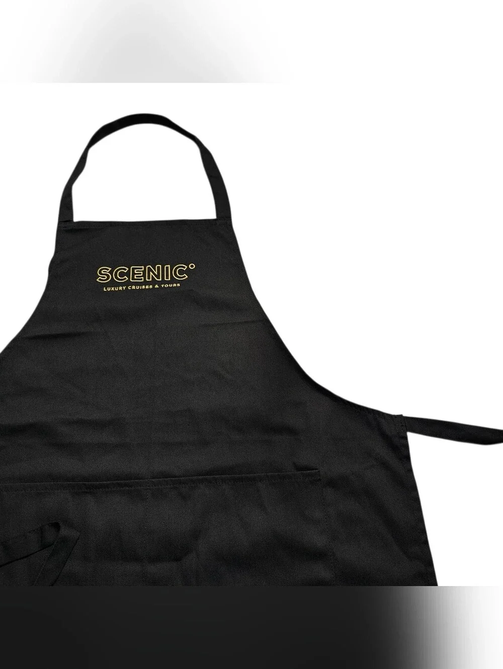 Scenic Luxury Cruises & Tours Black Cooking Apron Chef Kitchen Pockets Brand